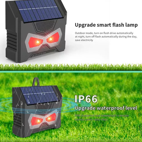 Espanta Gatos Ultrasonico Solar Para Jardim E Ar Livre T