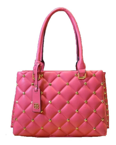 Cartera Chenson Shopping Bag Rosa Con Tachas