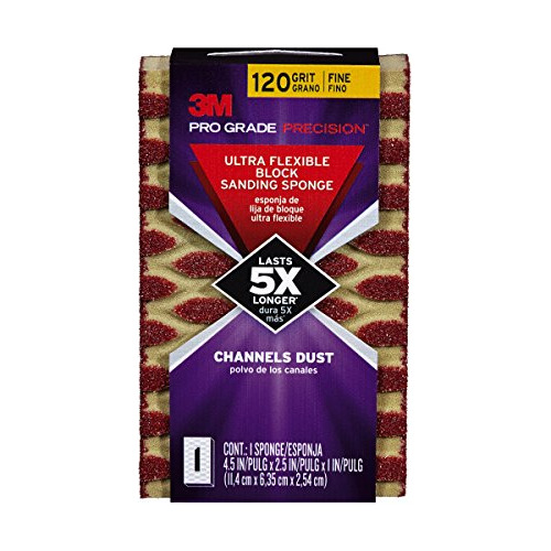 3 Pro Grade 60 Grit Ultra Flexible Bloque Lijado Esponja Q0