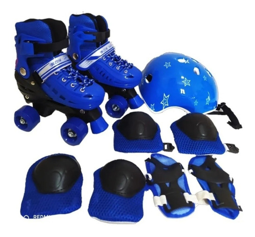 Patins Quad Regulável 29-32, 33-36, 37-40 + Kit Proteção B12