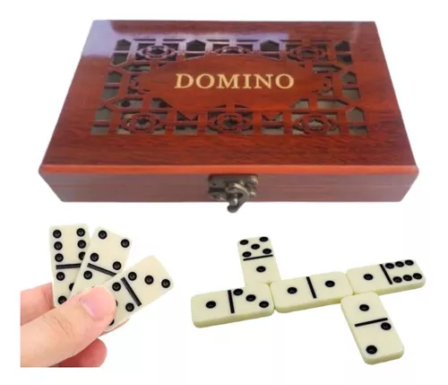 Jogo de Domino Profissional - 28 Peças + Caixa Luxo Madeira (BRINDE)