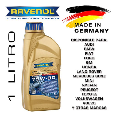 Aceite Para Caja De Cambios Mtf-2 Ravenol Germany 1 Litro