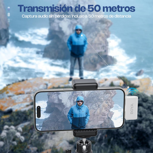 Micrófono Inalámbrico Boya Omic D Para iPhone Con Imán