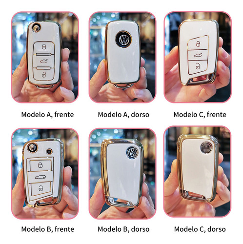 Funda Model B Vw: Plegable Triple Protección Llaves Modernas