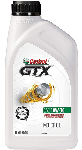 Castrol 6145 Gtx 10w-30 Motor Oil, 1 Quart, 6 Pack