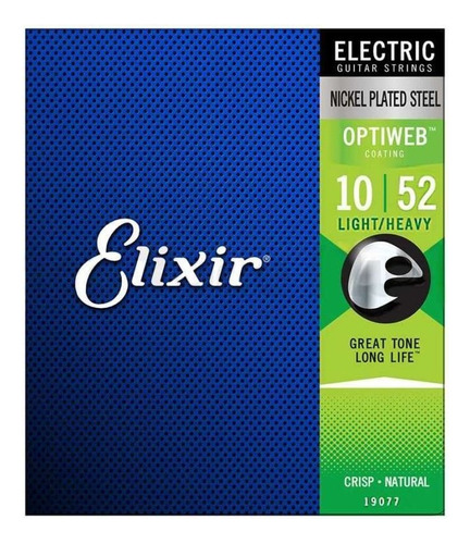 Elixir Optiweb Light Heavy 10-52 Cuerdas Guitarra Eléctrica