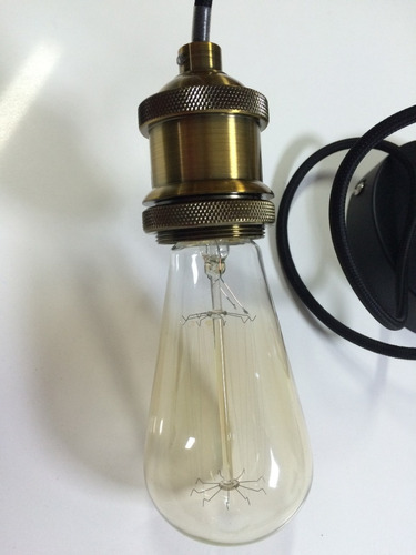Imagem 2 de 4 de 3x Pendente Retro Industrial Soquete Fio Tecido Loft Vintage