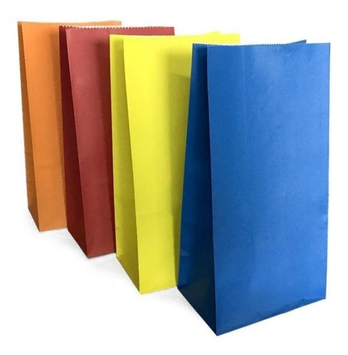 Bolsa De Papel Colores X 12 Unidades - Cotillón - Sorpresita