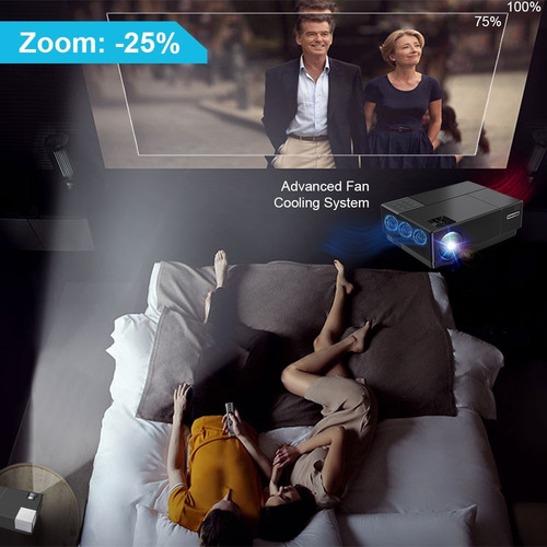 Imagem 7 de 10 de Projetor Pima 6800 Lumens Wifi, Cl770, Android Espelhamento