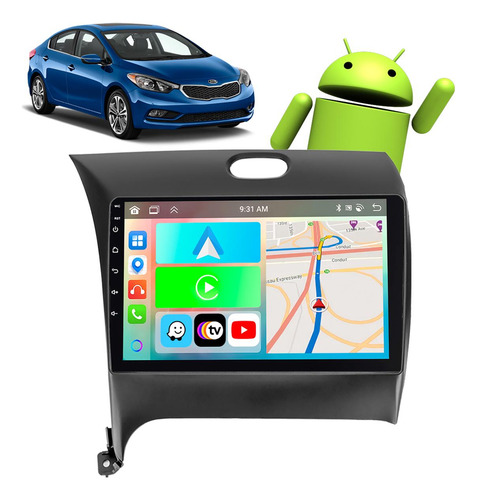Kit Multimidia 9pol Cerato 13 A 19 Android Carplay + Câmera