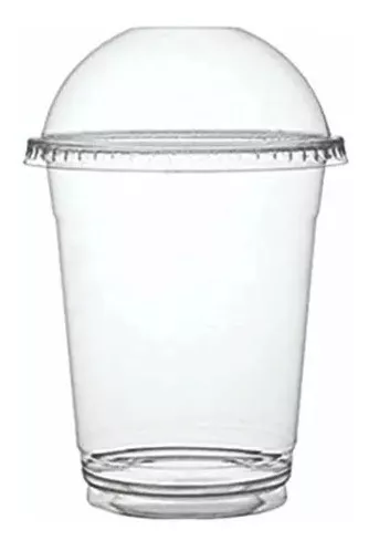 Vaso Plastico Con Tapa Domo Cerrado 12 Oz (50 Und)