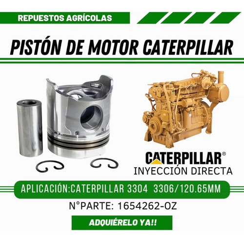 Pistón De Motor Caterpillar 3304/3306 Inyección Directa