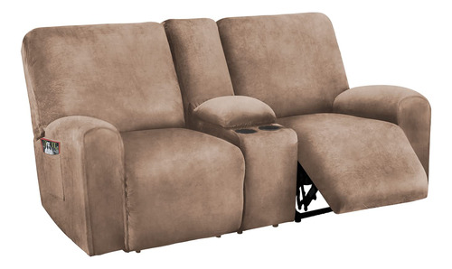 Ulticor Sofa De Dos Plazas Reclinable Con Funda De Consola C