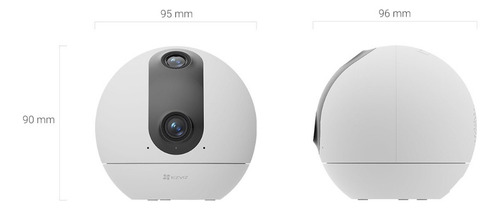Cámara Ip Wifi Doble Lente 2k 3mp C60p Motorizada Ezviz Blanco