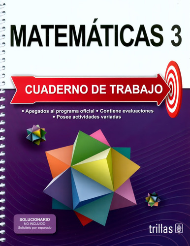 Matemáticas 3 Secundaria Cuaderno De Trabajo - Trillas 