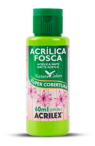 Tinta Acrílica Fosca Acrilex Para Artesanato 60ml - Cores Cor Verde Maçã