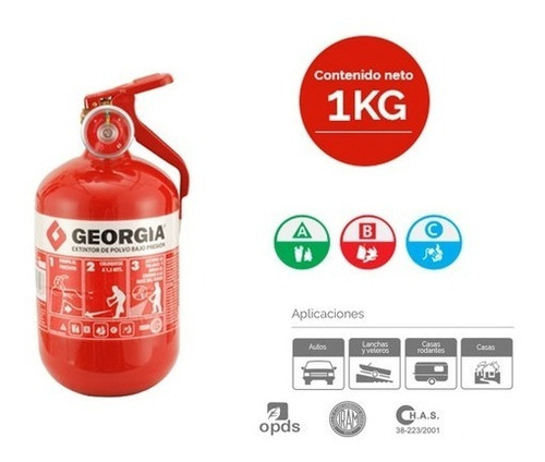 Imagen 2 de 3 de Matafuego Homologado 1 Kilogramo Largo 4