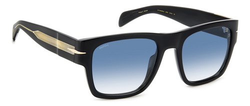 Lentes De Sol David Beckham Fotocromáticos Db 7000/s Bold 80 Db 7000/s Bold 807f9 Negro Azul Fotocromático Negro Negro Y Dorado