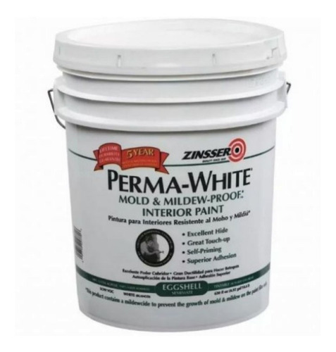 Pintura Latex Interior Perma White Egg-sheld 18,9 Lt Zinsser