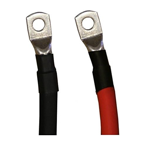 Cables De Batería De Cobre Puro Rojo + Negro De Calibr...