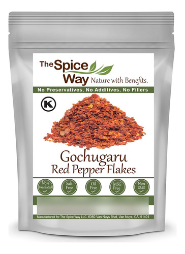 The Spice Way Gochugaru - Copos De Pimiento Rojo Coreano, 8 