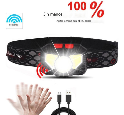 Pesca Nocturna Led Sensor De Luz Fuerte Faro Impermeable