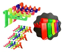 Comprar 20 Ganchos Cascadas Plástico Colgador Malla Reja De Colores