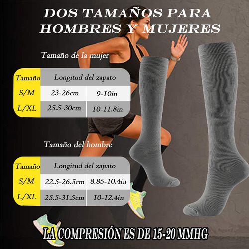 Medias Calcetas Compresión Alivia Varices Y Circulación 8pcs