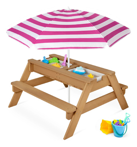 Mesa Infantil D Picnic Convertible Agua Y Arena 3 En 1 Niños