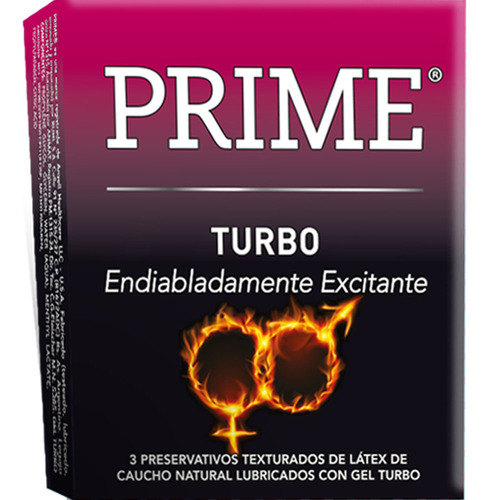 Preservativo Prime De Latex Con Gel Turbo X 3 U