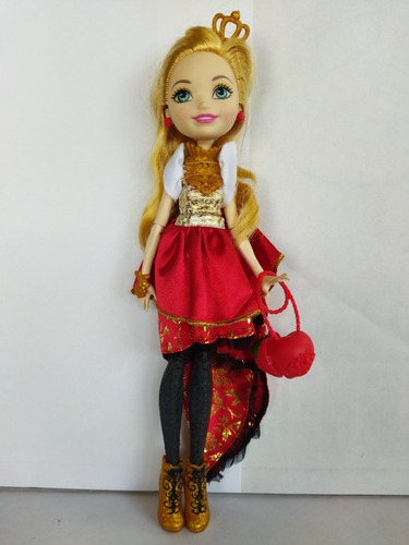 Ever After High Apple White Vestido Rojo Dorado Bolsa 2016