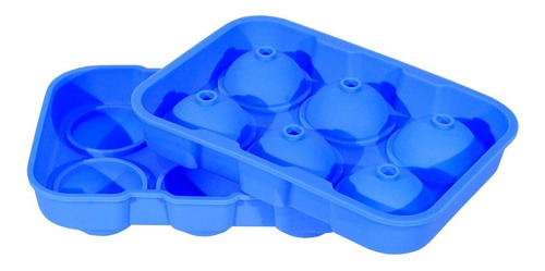 Cubetera De Silicona Ionify Para 6 Esferas De Hielo Grandes Color Azul