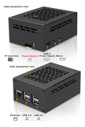 Funda Para Raspberry Pi 5 (p579-v3) Compatible Con Pcie M.2