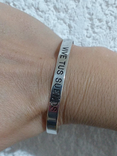 Pulsera Esclava 6 Mm Plata 925 Vive Tus Sueños