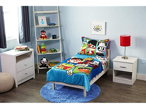 Ryan's World Juego De Cama Para Niños Pequeños De 4 Piezas R