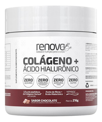 Colágeno Renova Be Verisol Com Ácido Hialurônico - 216g