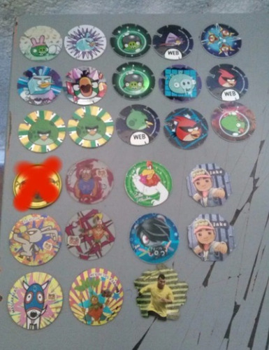 56 Tazos Angry Birds Space Mucha Lucha Minions Y Otros