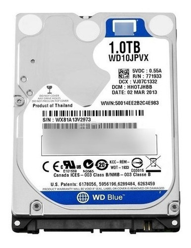 Disco Duro Interno Para Laptop 1tb Western Digital Blue 2.5