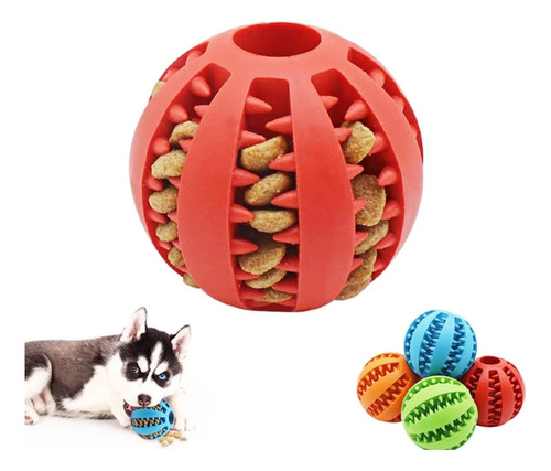 Juguete Pelota Dental Interactiva Para Perros Mascotas 7 Cm 