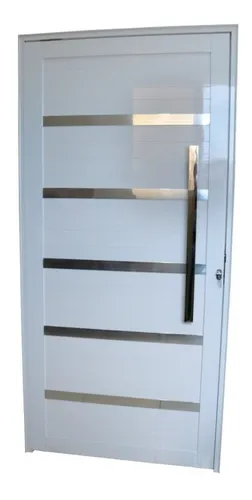 comprar Porta Pivotante De Aluminio Branco 210x90 Linha 30 Completa