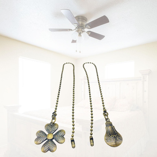 4 Lámpara De Cadena De Tracción Del Ventilador De Marrón