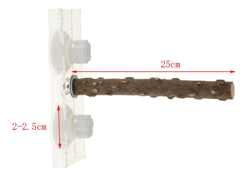 Percha De Para Pájaros Con Ventana De Libre Los 25cm
