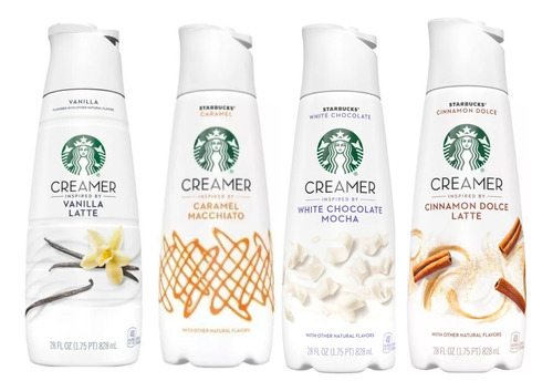 4 Pack Starbucks Creamer 828ml Cada Uno Americanos