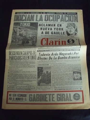 Diario Clarin  # 1 (28 De Agosto De 1945)