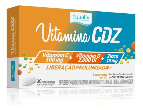 Suplemento Alimentar Equaliv Vitamina Cdz Zinco 30comps