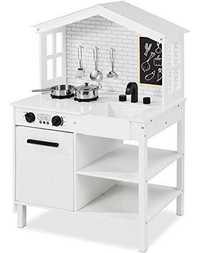 Cocina De Juguete Granja Para Niños - Acess. Incl. - Blanco