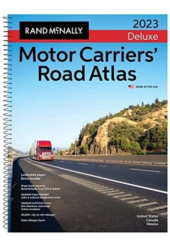 Book : Rand Mcnally 2023 Deluxe Motor Carriers Road Atlas..