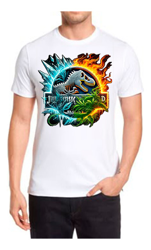 Playera Blanca Jurassic Word.