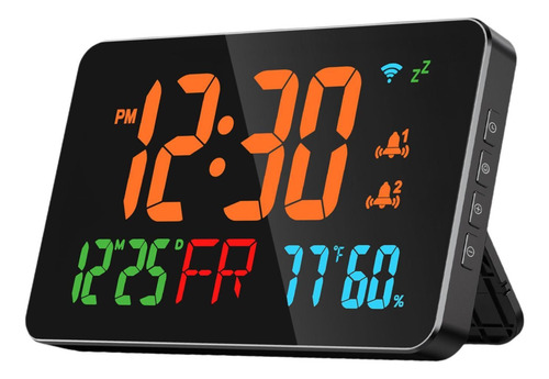 Reloj Digital Reloj De Pared Led Con Fecha Pantalla Naranja