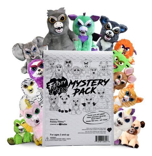 Para Pelúcia Feisty Pets 23cm - Várias Cores E Modelos